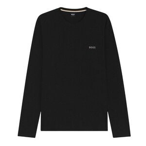 Hugo Mens Waffle Knit Long-Sleeved Shirt / Black